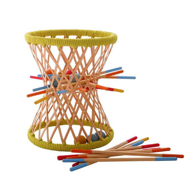 Hape Eco Bamboo Sticks & Tumbling Ball Balance Strategy Pallina Game (4 Pack)