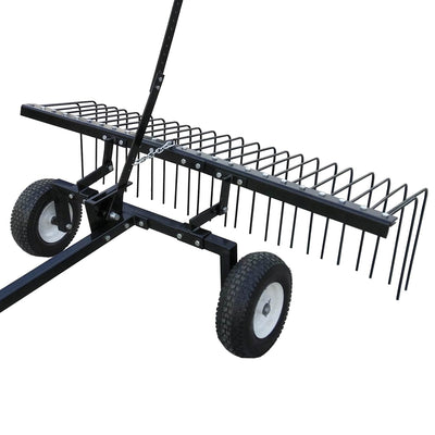 Yard Tuff 60" Pine Straw Garden Rake for ATV, UTV, or Utility Tractor (2 Pack)