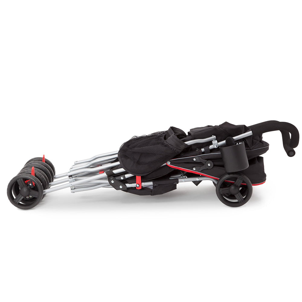 Delta Children LX Plus Side x Side Double Stroller, Red Triangular (Open Box)
