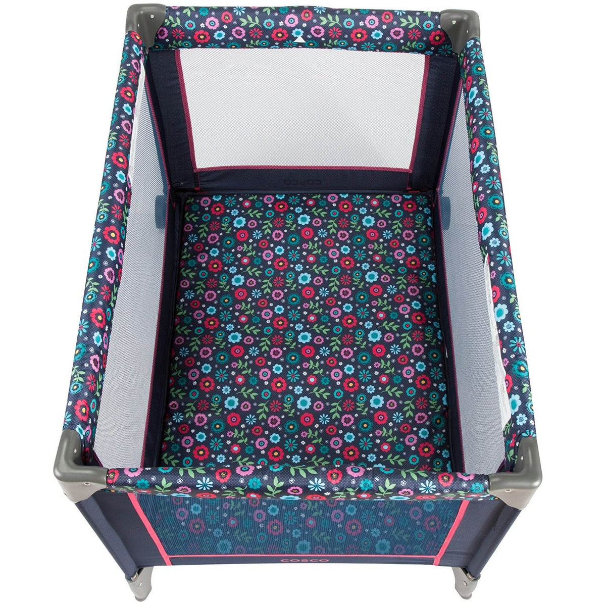 Cosco Funsport Compact Playpen Portable Infant Play Yard, Flower Garden (2 Pack)