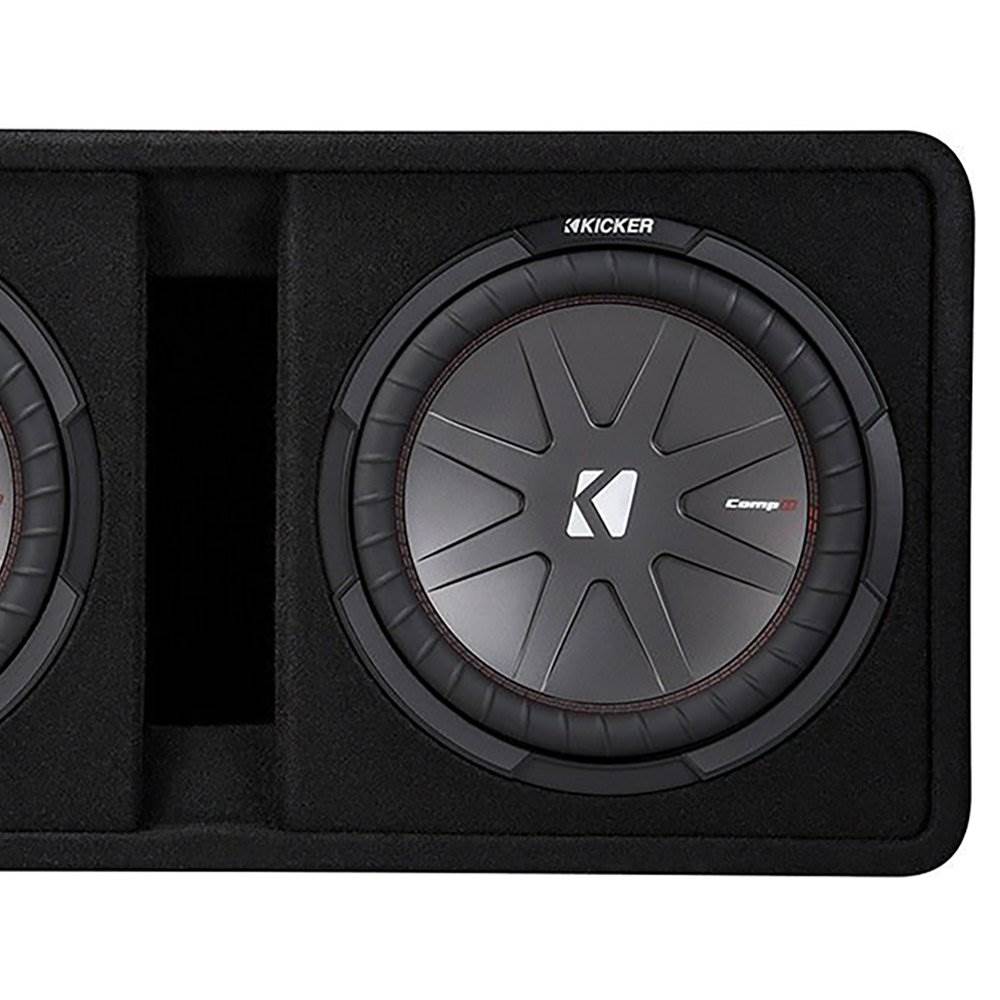 Kicker Dual 12" 2000W 2-Ohm High-Performance Loaded Subwoofer Enclosure (2 Pack)