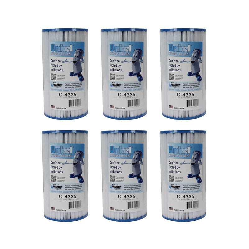 Unicel C-4335 Replacement 35 Sq Ft Pool Spa Filter Cartridge, 219 Pleats, 6 Pack