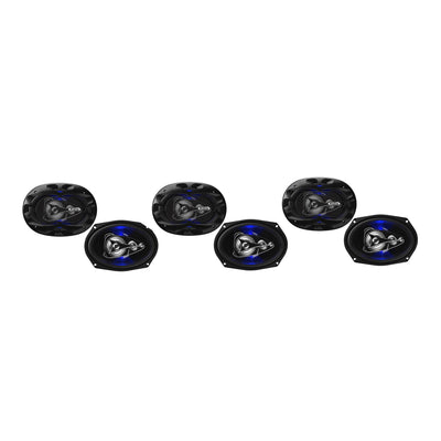 Boss BE694 Rage 6 x 9 4 Way 500W Full Range Mobile Audio Speakers, Pair (3 Pack)