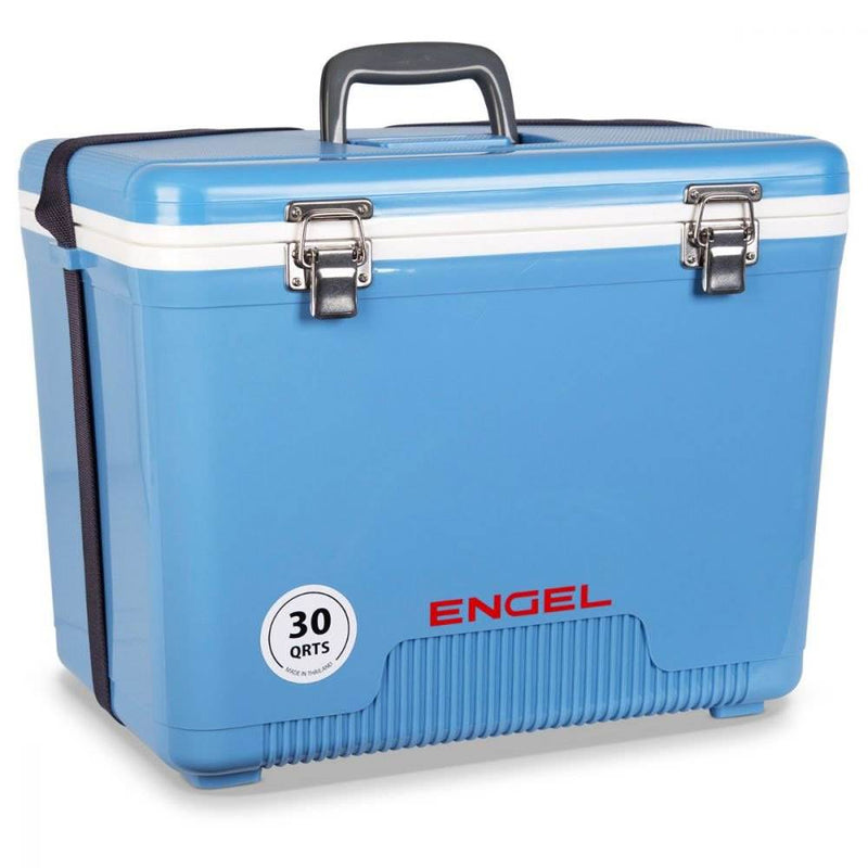 Engel Coolers 30 Quart Lightweight Insulated Cooler Drybox, Arctic Blue (4 Pack)