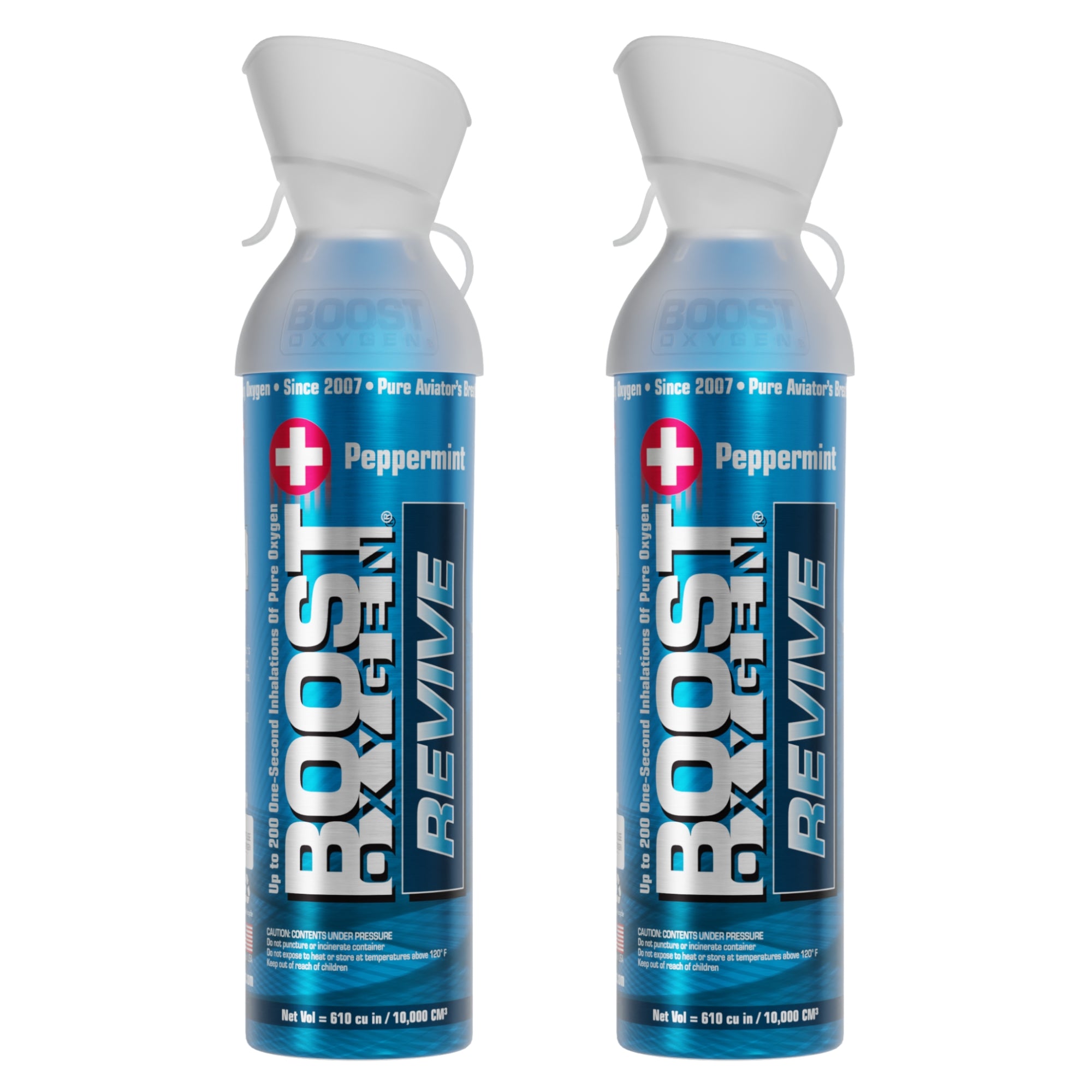 2 Pack Large 10L Boost Oxygen Natural Portable Pure Canned Oxygen, Peppermint