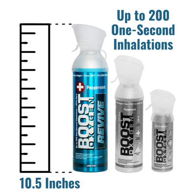 2 Pack Large 10L Boost Oxygen Natural Portable Pure Canned Oxygen, Peppermint
