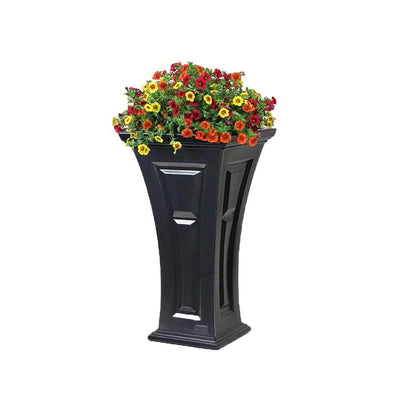 YIMBY Heritage Self Watering Tall Outdoor Garden Patio Planter Pot, (4 Pack) - VMInnovations