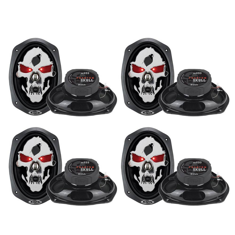 Boss Skull SK693 6x9" 600W 3 Way Coaxial Car Speakers Stereo Audio (8 Pack)
