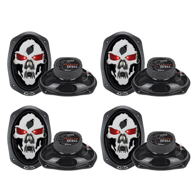 Boss Skull SK693 6x9" 600W 3 Way Coaxial Car Speakers Stereo Audio (8 Pack)
