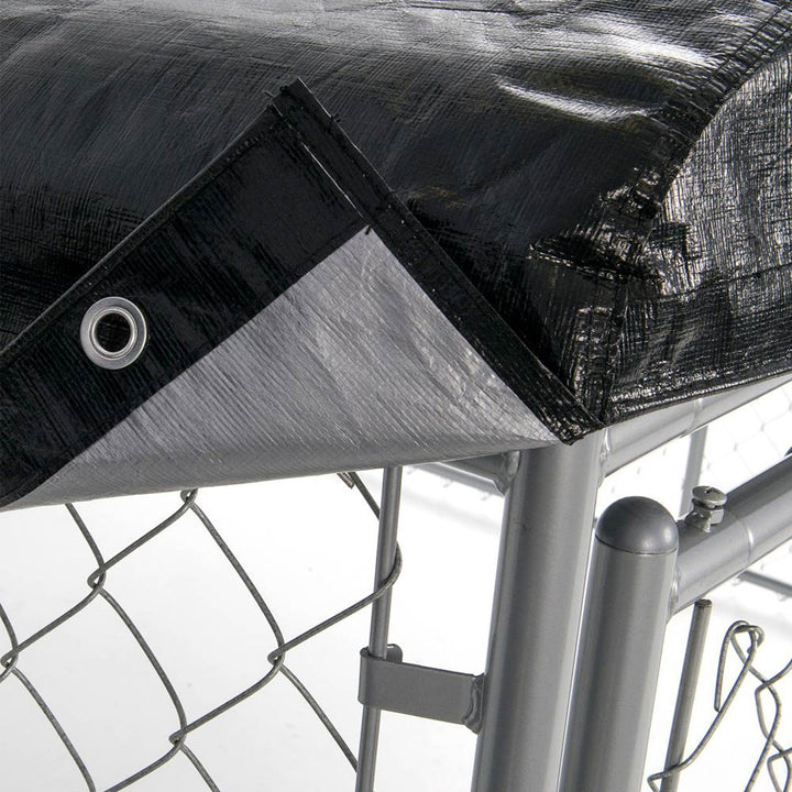 Lucky Dog Uptown Outdoor Covered Kennel Heavy Duty Dog Cage Pen (3 Pack) - VMInnovations