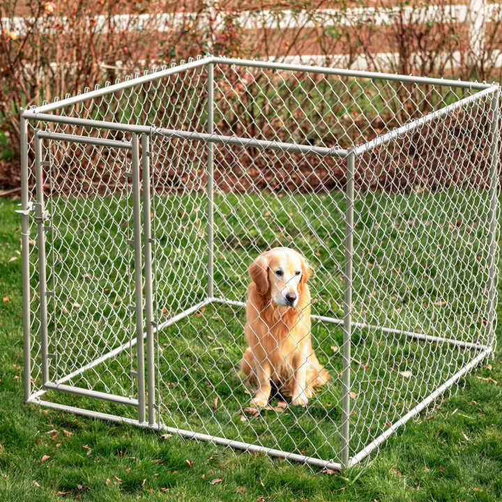 Lucky Dog 5x5x4' Heavy Duty Outdoor Chain Link Dog Kennel Enclosure (Open Box)