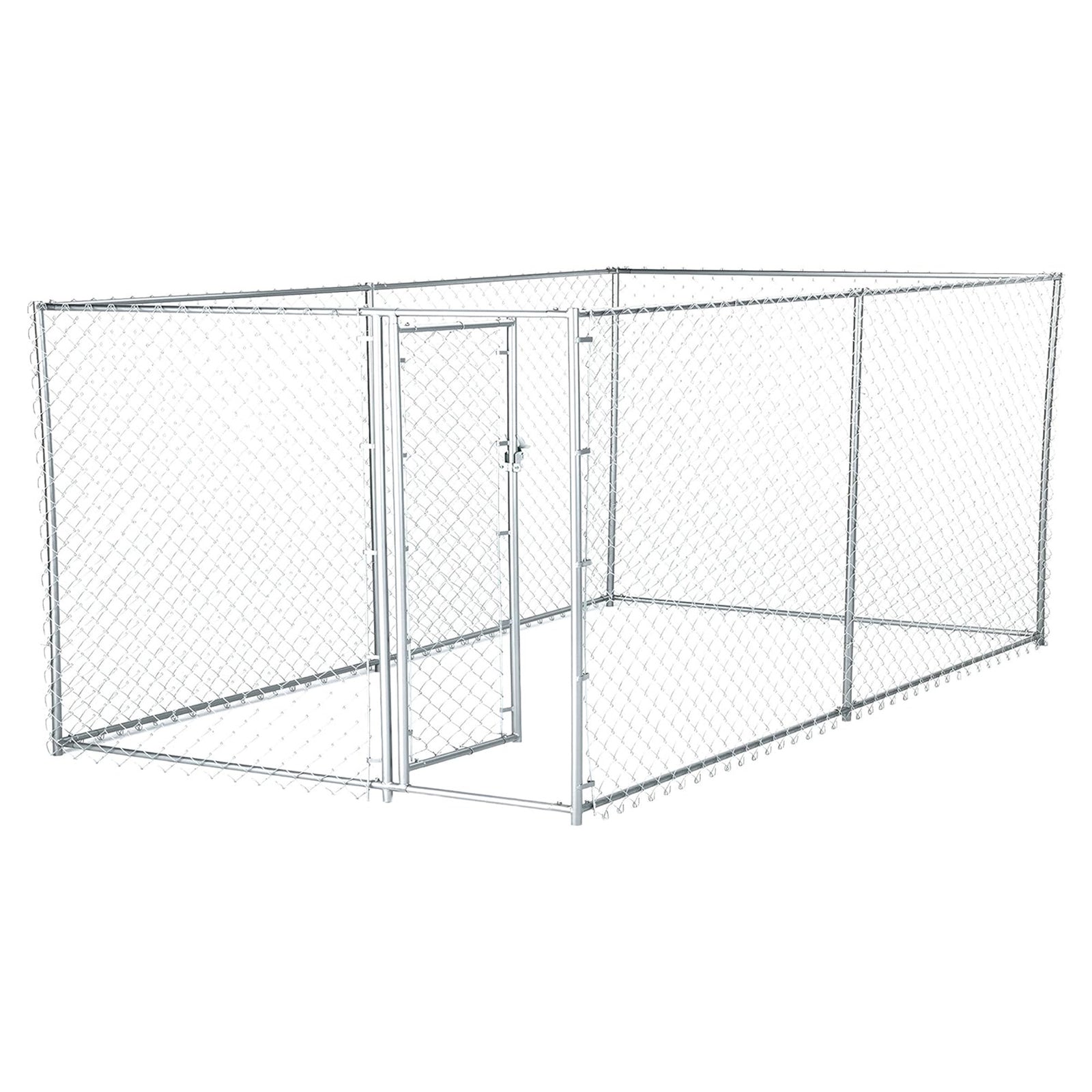 Lucky Dog 10 x 5 x 4 Foot Heavy Duty Chain Link Dog Kennel Enclosure (For Parts) - VMInnovations
