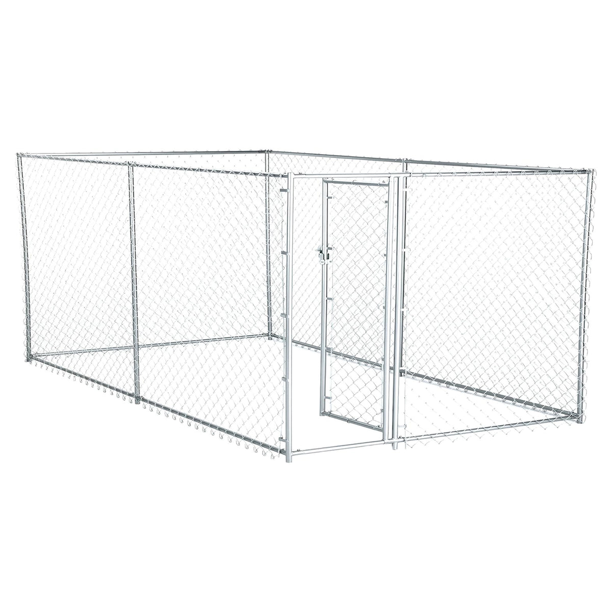 Lucky Dog 10' x 5' x 4' Heavy Duty Steel Outdoor Chain Link Dog Kennel Enclosure
