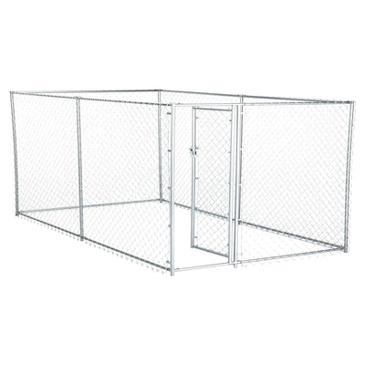 Lucky Dog 10' x 5' x 4' Heavy Duty Steel Outdoor Chain Link Dog Kennel Enclosure