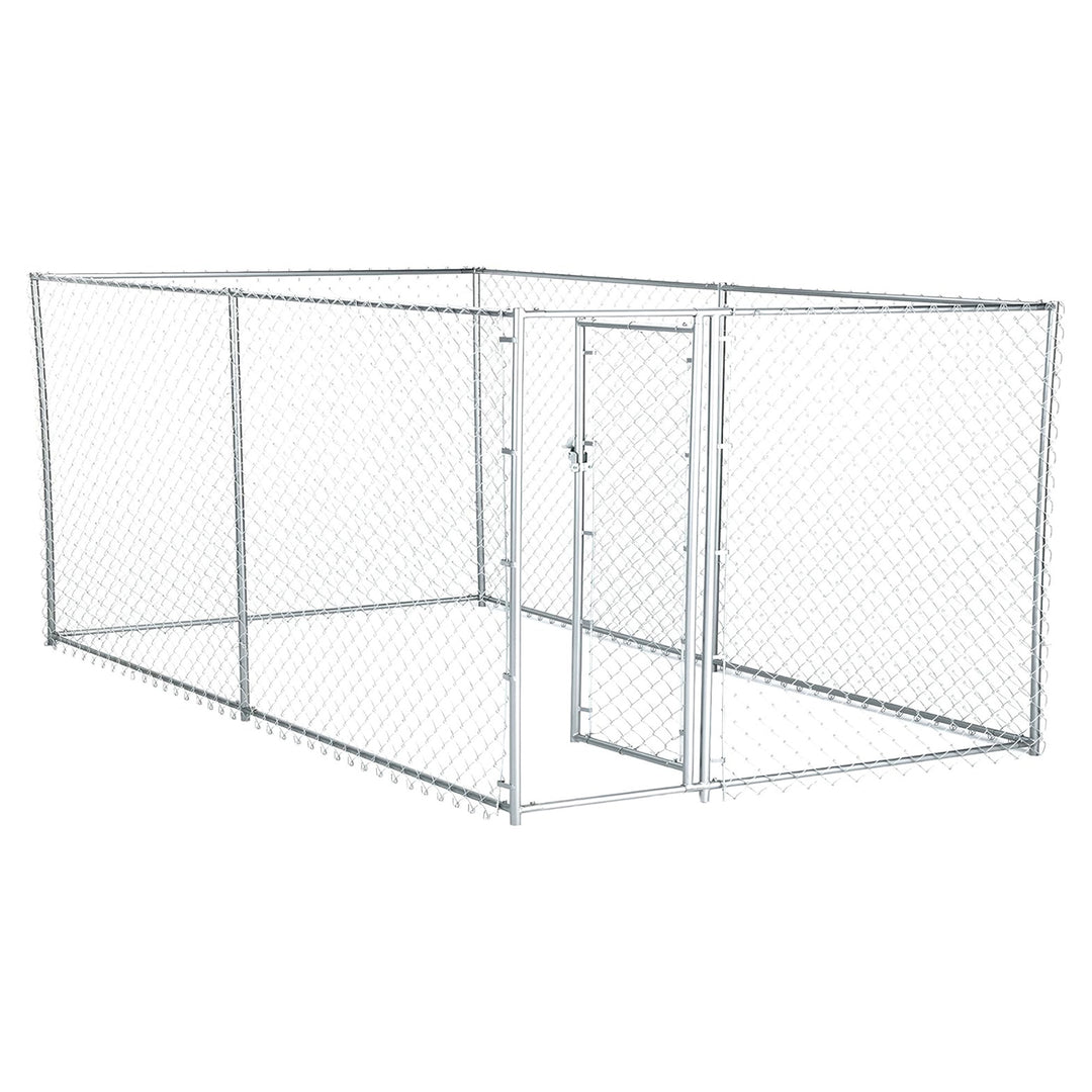 Lucky Dog 10' x 5' x 4' Heavy Duty Steel Outdoor Chain Link Dog Kennel Enclosure