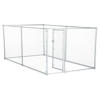Lucky Dog 10 x 5 x 4 Foot Heavy Duty Outdoor Chain Link Kennel Enclosure (2 Pk)