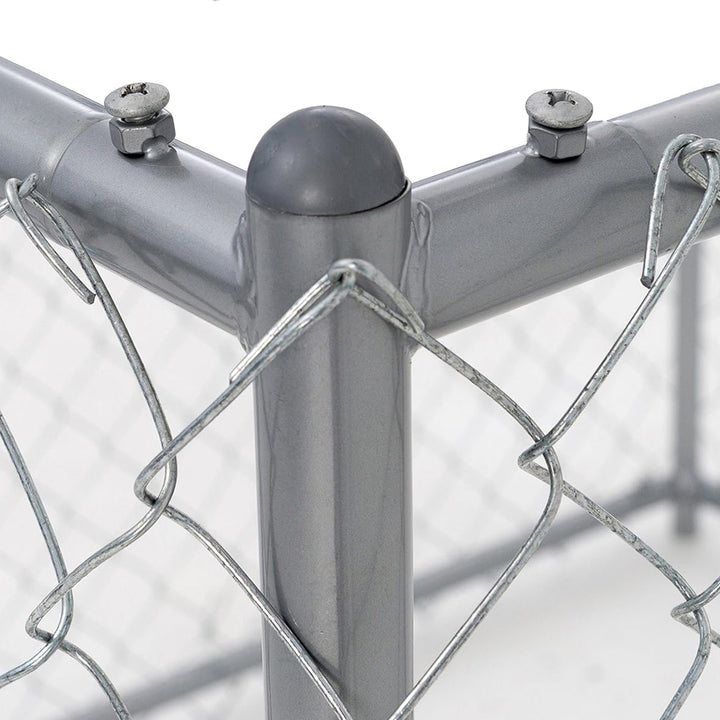 Lucky Dog 10' x 5' x 4' Heavy Duty Steel Outdoor Chain Link Dog Kennel Enclosure - VMInnovations