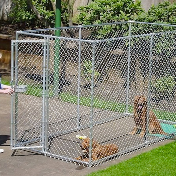 Lucky Dog Adjustable 10' x 5' x 6' Heavy Duty Chain Link Dog Kennel Enclosure - VMInnovations