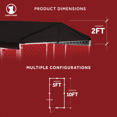 WeatherGuard 5x10' Outdoor Dog Run Kennel Enclosure Waterproof Roof Cover(Used)
