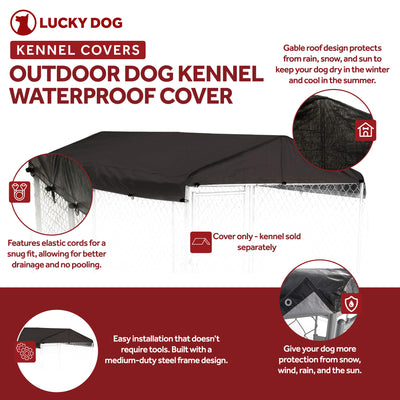 WeatherGuard 5x10' Outdoor Dog Run Kennel Enclosure Waterproof Roof Cover(Used)