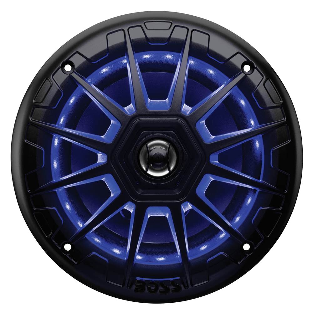BOSS Audio MRGB65B 6.5" 200W Boat Marine RGB LED Light Speakers Black (8 Pack)
