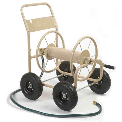 Liberty Garden 4 Wheel Pneumatic Tire Steel Frame Water Hose Reel Cart (2 Pack)