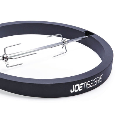 Kamado Joe Outdoor Ceramic Charcoal Grill with Spit Rod and Forks Rotisserie