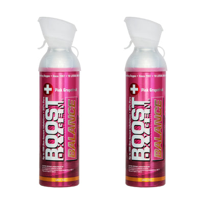 Boost Oxygen Natural 10 Liter Pure Oxygen Canister, Pink Grapefruit (2 Pack)