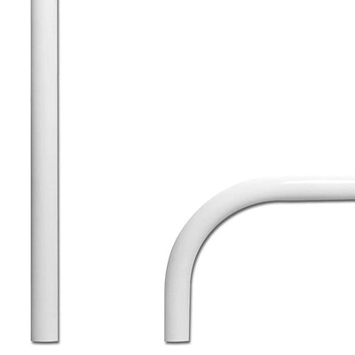Saftron 3 Bend Return to Deck Polymer Swimming Pool Handrail, White (6 Pack)