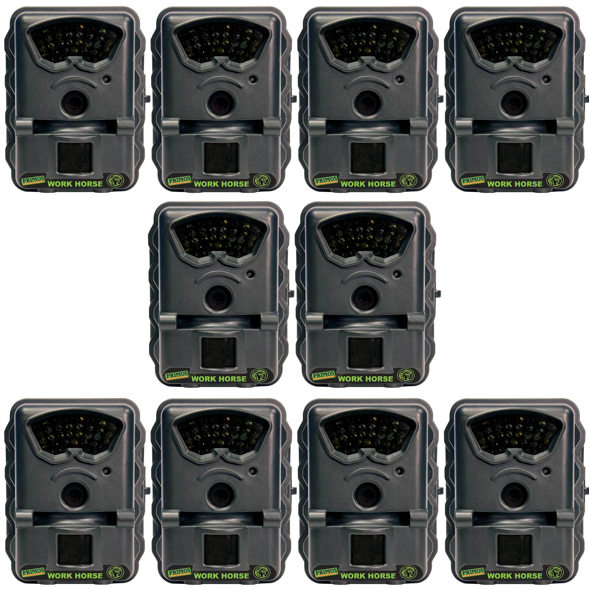 Primos Work Horse 3MP IR Hunting Trail Camera (10 Pack) (Certified Refurbished)