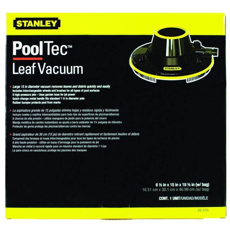 Stanley 28816 Pool Debris Vacuum with Leaf Bag, Vacuum Bag, & Fitting (2 Pack)