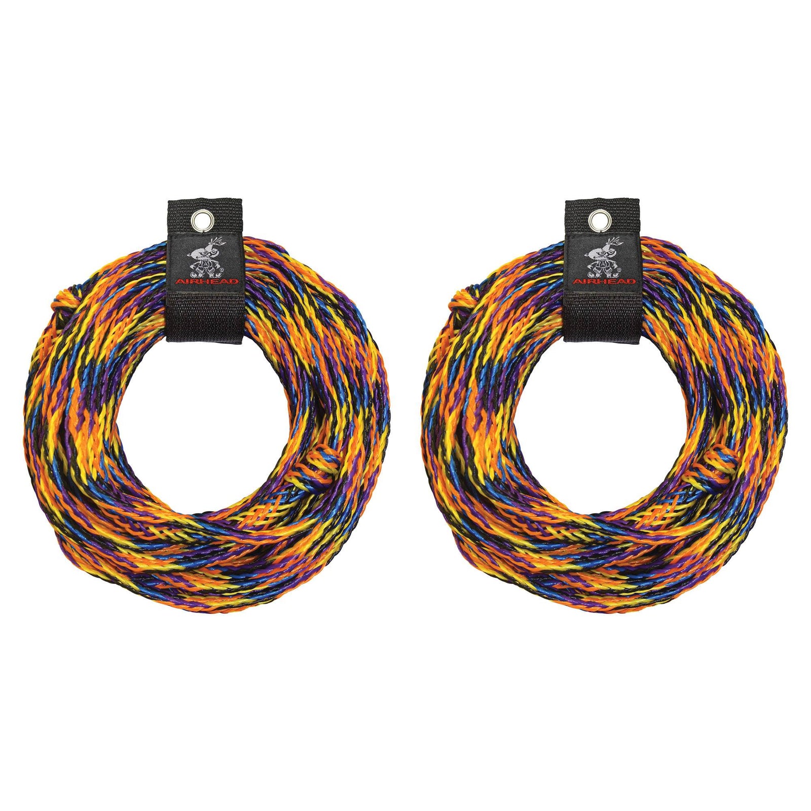 AIRHEAD AHTR-60 60 Ft. Length 2375 Pound Strength 2 Rider Tube Tow Rope (2 Pack) - VMInnovations