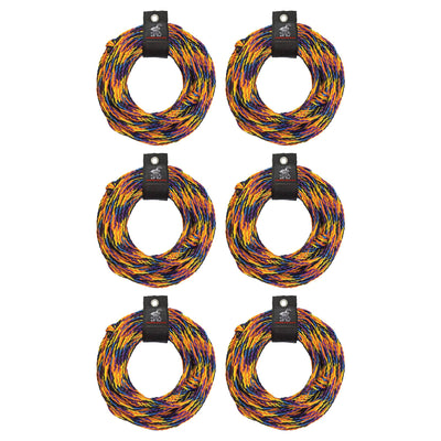 AIRHEAD AHTR-60 60 Ft. Length 2375 Pound Strength 2 Rider Tube Tow Rope (6 Pack) - VMInnovations