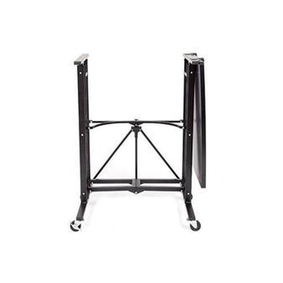Origami Group Easy To Move Steel 4 Locking Wheel Foldable Trolley Table (2 Pack)