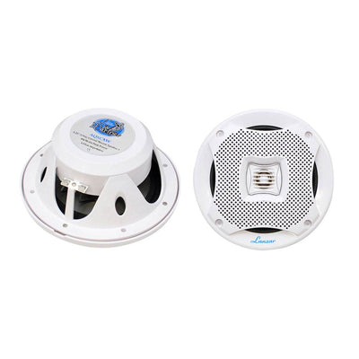 Lanzar AQ5CXW 5.25" 400W 2-Way Marine Boat Speakers White 400 Watts (24 Pack)