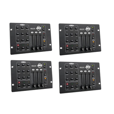 American DJ Compact 3-Channel RGB LED Effect DMX Lighting Controller (4 Pack)