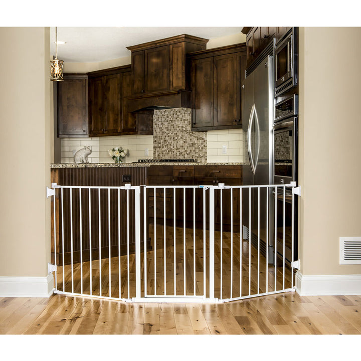 Regalo Flexi Gate Extra Wide Metal Walk Through Safety Baby Gate (Open Box)