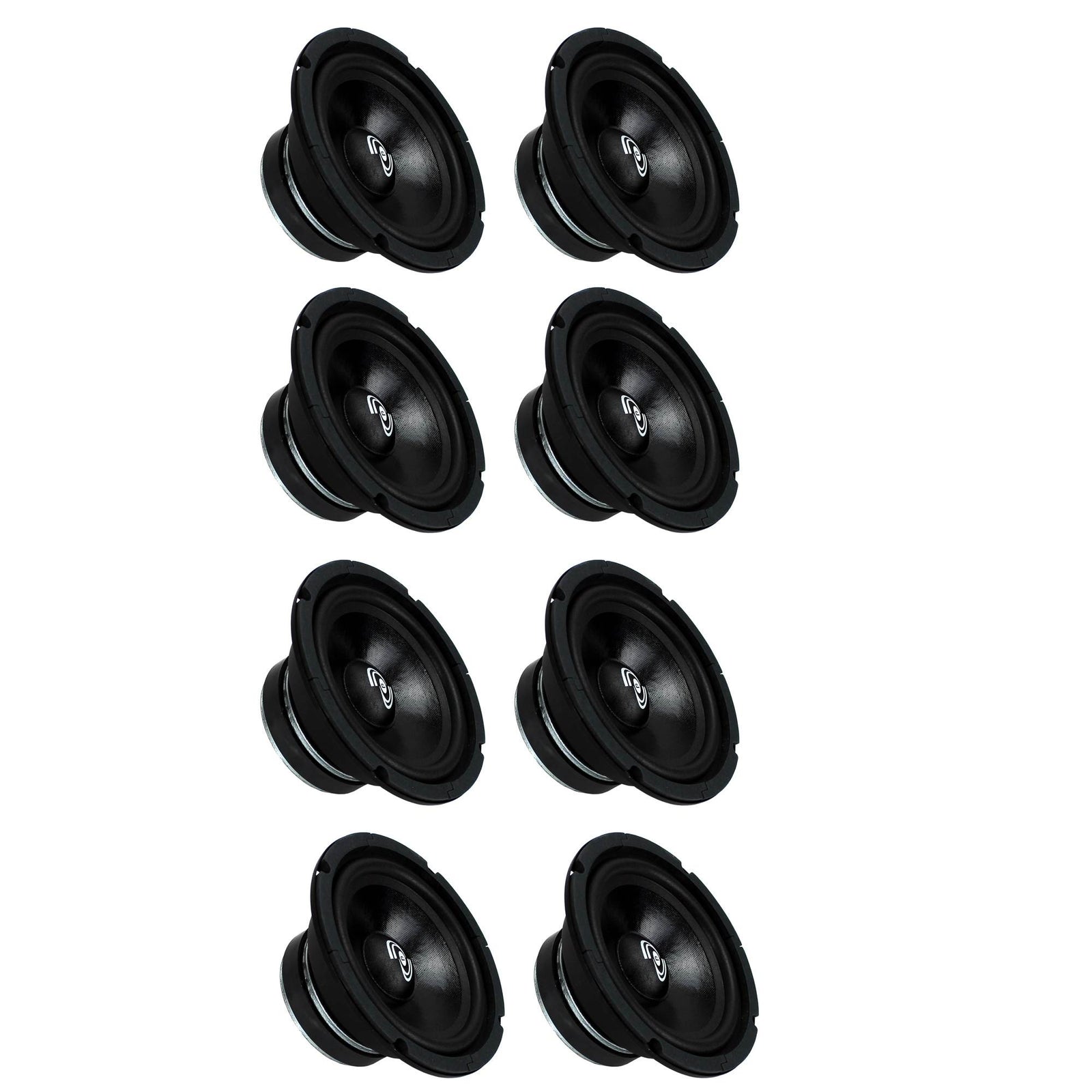 Pyle PDMR6 6.5" 300W Car Mid Bass MidRange Woofer Audio Speaker, Black (8 Pack) - VMInnovations