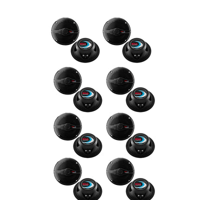 BOSS MR50B 5.25" 2-Way 150W Marine/Boat Car Coaxial Audio Speakers (16 Pack)