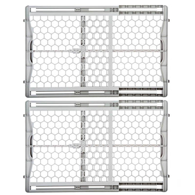 Regalo Plastic Expandable Easy Set Up 23" Tall Baby & Pet Safety Gate (2 Pack)