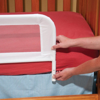 KidCo Convertible Telescopic Toddler Crib Bed Rail Guard, White (3 Pack)