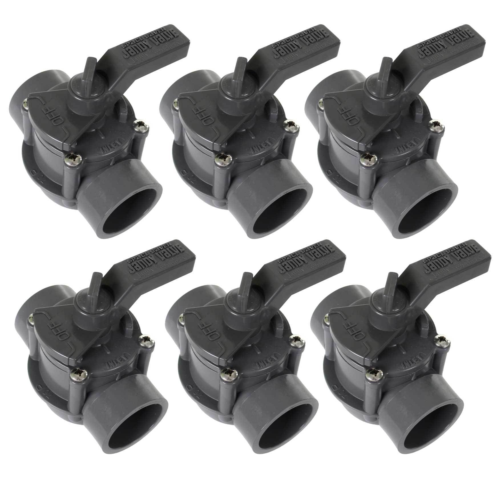 Jandy Zodiac 3407 1.5 - 2" 2 Port Saver Plumbing Valve Positive Seal (6 Pack) - VMInnovations