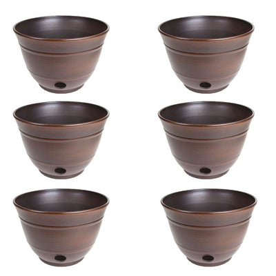 Liberty Garden Banded High Density Resin Hose Holder Pot with Drainage (6 Pack) - VMInnovations