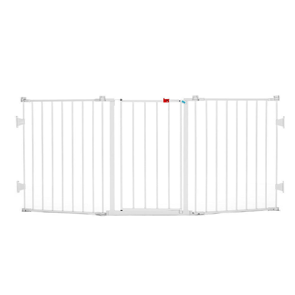 Regalo Flexi Gate Extra Wide Configurable Metal Walk Through Safety Baby Gate