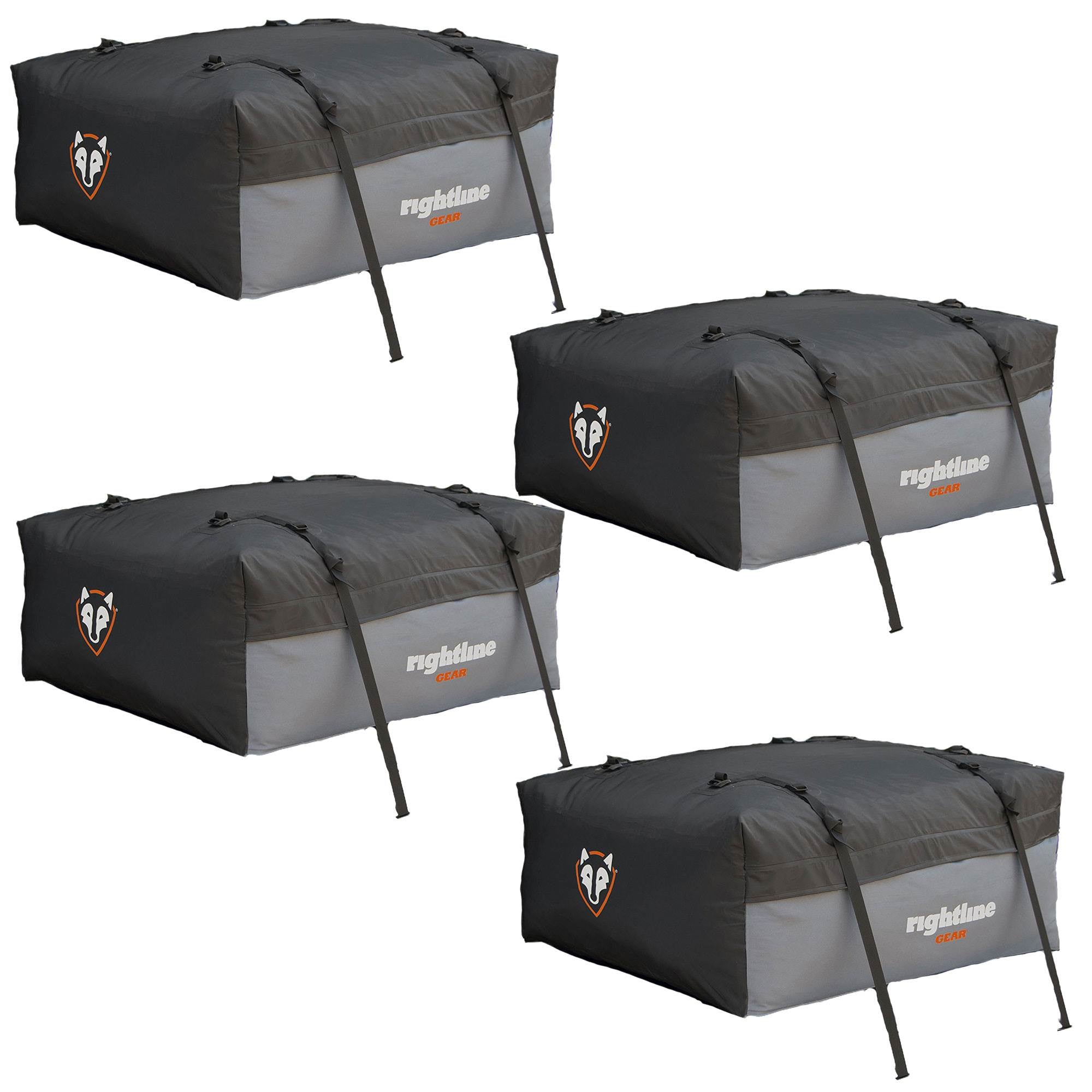 Rightline Sport 2 Waterproof 15 Cu Ft SUV Minivan Rooftop Cargo Carrier (4 Pack)