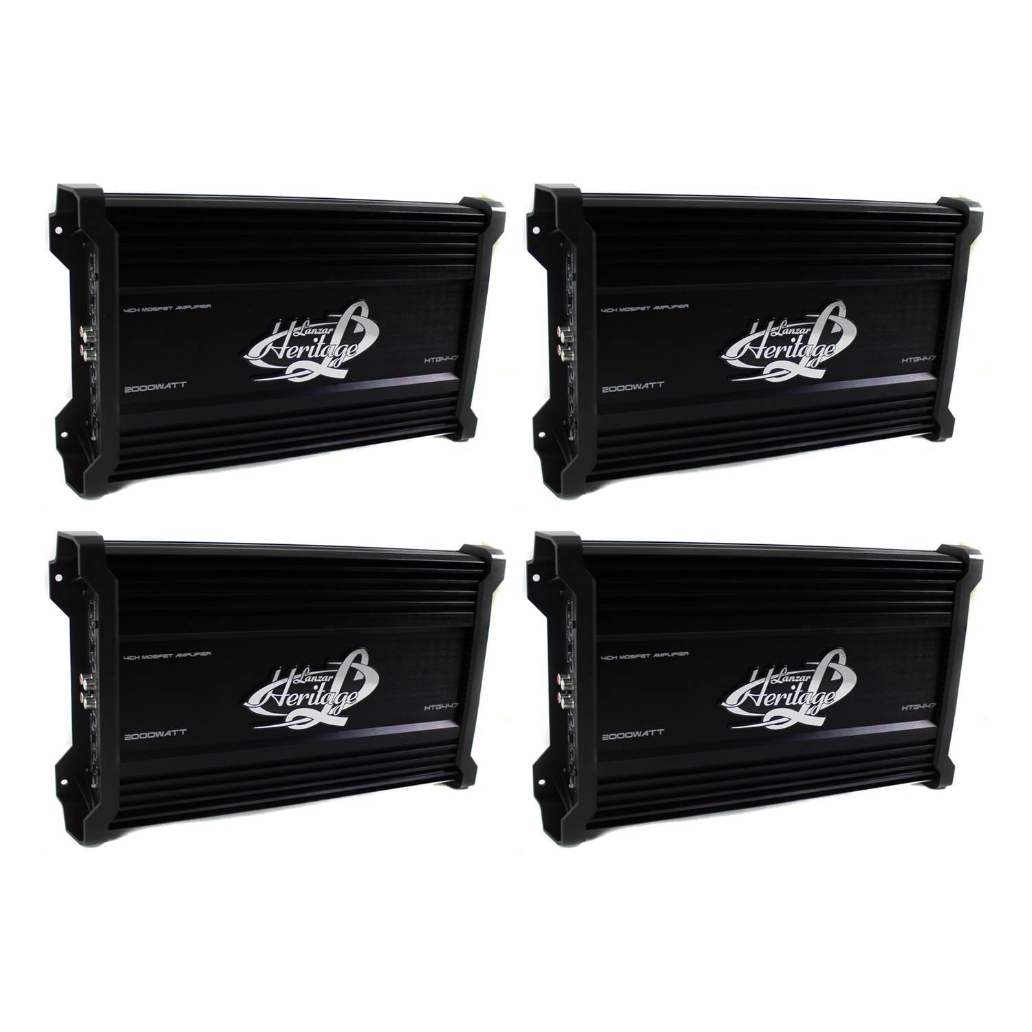 LANZAR 2000W 4 Channel Car Digital Amplifier Power Amp Stereo MOSFET (4 Pack)