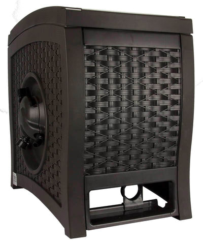 New Suncast 125 Ft Garden Yard Hose Wicker Reel Touch and Go - Mocha (2 Pack)
