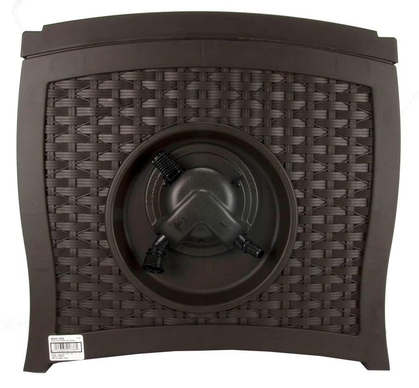 New Suncast 125 Ft Garden Yard Hose Wicker Reel Touch and Go - Mocha (2 Pack)