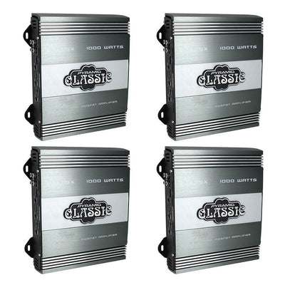 Pyramid 1000W 2 Channel Car Audio Amplifier Power Amp MOSFET 2 Ohm (4 Pack) - VMInnovations