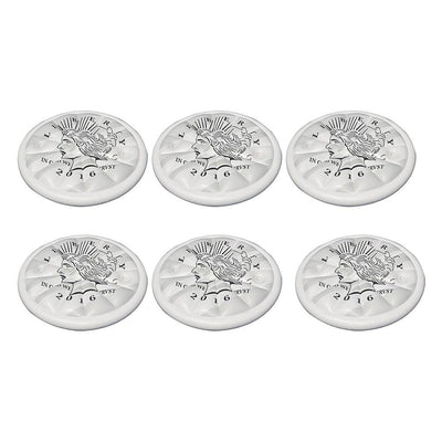 Swimline Giant Inflatable Swimming Pool Silver Dollar Lounger Float (6 Pack)